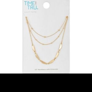 Beautiful gold tone 3 layered women's necklaceBrand new